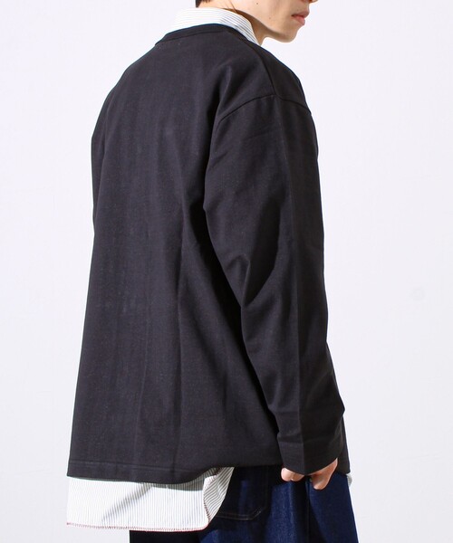 GLOSTER(グロスター)の「【春の人気作が復刻】【裏グラデーションシリーズ】天竺クルーカーディガン(カーディガン/ボレロ・メンズ・ホワイト/パープル/ブラック・S/M/L)」の22枚目の写真