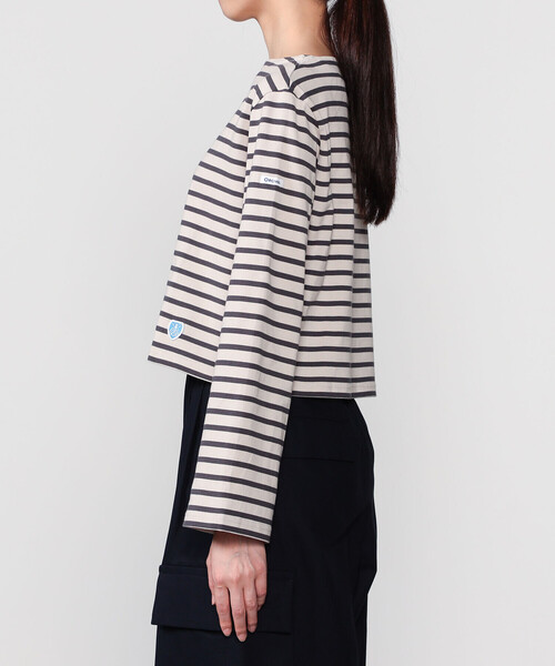 ORCIVAL（オーシバル）の「ORCIVAL | コットンジャージー ボートネック長袖Tシャツ WOMEN（Tシャツ/カットソー・レディース・グレー系その他2/イエロー系その他・1）」の8枚目の写真