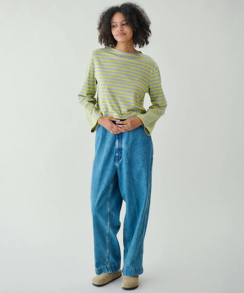 ORCIVAL（オーシバル）の「ORCIVAL | コットンジャージー ボートネック長袖Tシャツ WOMEN（Tシャツ/カットソー・レディース・グレー系その他2/イエロー系その他・1）」の18枚目の写真