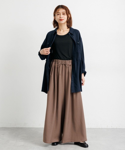 studio CLIP（スタディオクリップ）の「ウエストドロストシャツジャケット（その他アウター・レディース・カーキ/ネイビー/ベージュ・FREE）」の21枚目の写真