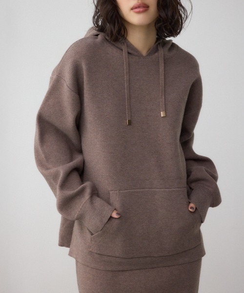 スウェッターニットパーカー（パーカー）｜AZUL BY MOUSSY（アズール