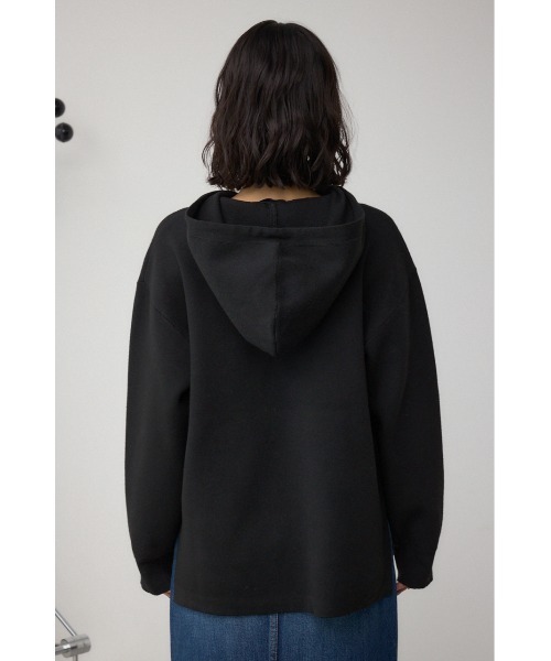 AZUL by moussy（アズールバイマウジー）の「スウェッターニットパーカー（パーカー・レディース・ブラウン/ブラック/杢グレー・FREE）」の9枚目の写真