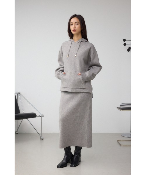 AZUL by moussy（アズールバイマウジー）の「スウェッターニットパーカー（パーカー・レディース・ブラウン/ブラック/杢グレー・FREE）」の18枚目の写真