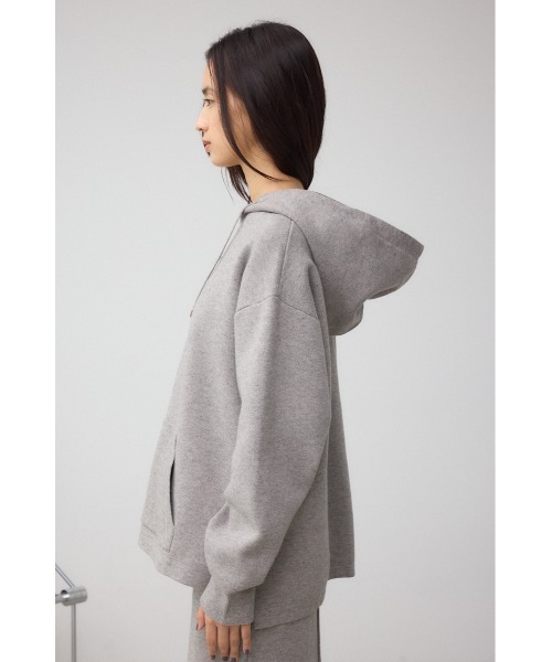 AZUL by moussy（アズールバイマウジー）の「スウェッターニットパーカー（パーカー・レディース・ブラウン/ブラック/杢グレー・FREE）」の20枚目の写真