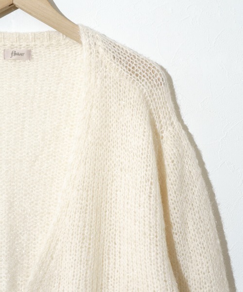 flower（フラワー）の「フォギーニットカーディガン（カーディガン/ボレロ・レディース・ホワイト/ピンク・FREE）」の5枚目の写真
