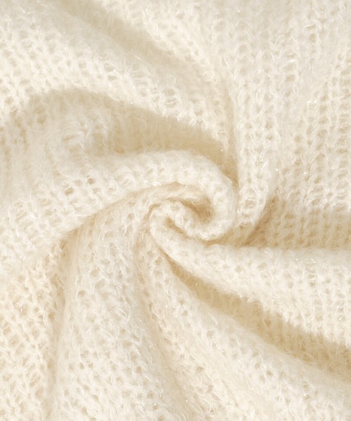 flower（フラワー）の「フォギーニットカーディガン（カーディガン/ボレロ・レディース・ホワイト/ピンク・FREE）」の10枚目の写真