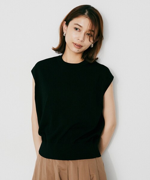 UNTITLED(アンタイトル)の「【TRADITIONAL WEATHERWEAR】AWRE(アウェア)ニットトップス(Tシャツ/カットソー・レディース・ベージュ/ブラック・02)」の18枚目の写真