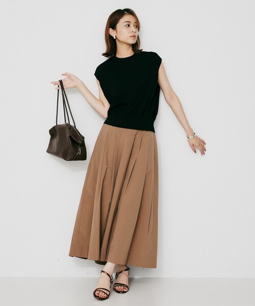 UNTITLED(アンタイトル)の「【TRADITIONAL WEATHERWEAR】AWRE(アウェア)ニットトップス(Tシャツ/カットソー・レディース・ベージュ/ブラック・02)」の12枚目の写真