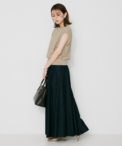 UNTITLED(アンタイトル)の「【TRADITIONAL WEATHERWEAR】AWRE(アウェア)ニットトップス(Tシャツ/カットソー・レディース・ベージュ/ブラック・02)」の16枚目の写真