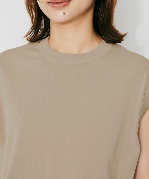 UNTITLED(アンタイトル)の「【TRADITIONAL WEATHERWEAR】AWRE(アウェア)ニットトップス(Tシャツ/カットソー・レディース・ベージュ/ブラック・02)」の9枚目の写真
