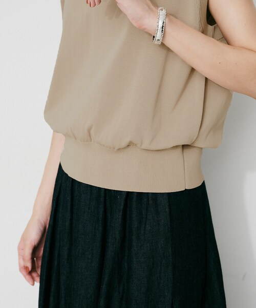 UNTITLED(アンタイトル)の「【TRADITIONAL WEATHERWEAR】AWRE(アウェア)ニットトップス(Tシャツ/カットソー・レディース・ベージュ/ブラック・02)」の3枚目の写真