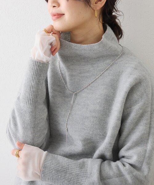 RIVE DROITE（リヴドロワ）の「【5色展開/万能トップス】ウール100NEWボトルネックニット（ニット/セーター・レディース・ピンク/グレイッシュベージュ/ブラック/オフホワイト/グレー・FREE）」の3枚目の写真