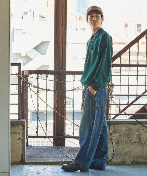 niko and...(ニコアンド)の「配色ニットポロ(ポロシャツ・メンズ・グリーン/チャコール/アイボリー・LARGE/MEDIUM)」の13枚目の写真