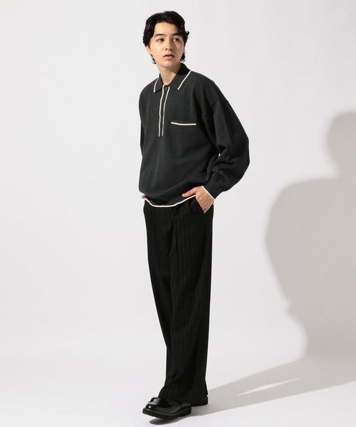 niko and...(ニコアンド)の「配色ニットポロ(ポロシャツ・メンズ・グリーン/チャコール/アイボリー・LARGE/MEDIUM)」の18枚目の写真