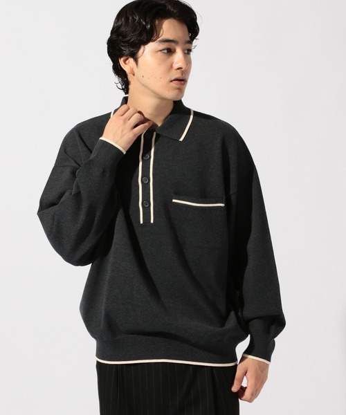 niko and...(ニコアンド)の「配色ニットポロ(ポロシャツ・メンズ・グリーン/チャコール/アイボリー・LARGE/MEDIUM)」の20枚目の写真
