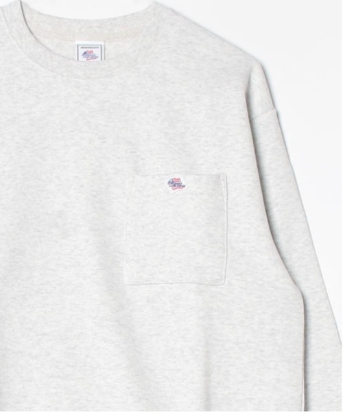 JEMORGAN(ジェーイーモーガン)の「【JEMORGAN / ジェーイーモーガン】鹿の子フリースポケット付きクルーネック長袖Tシャツ / ワンポイント刺繍 オーバーサイズ スウェットロンT/ユニセックス(スウェット・メンズ・ネイビー/オートミール/ブラック/オフホワイト・MEDIUM/LARGE/X-LARGE)」の6枚目の写真