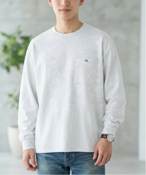 JEMORGAN(ジェーイーモーガン)の「【JEMORGAN / ジェーイーモーガン】鹿の子フリースポケット付きクルーネック長袖Tシャツ / ワンポイント刺繍 オーバーサイズ スウェットロンT/ユニセックス(スウェット・メンズ・ネイビー/オートミール/ブラック/オフホワイト・MEDIUM/LARGE/X-LARGE)」の11枚目の写真