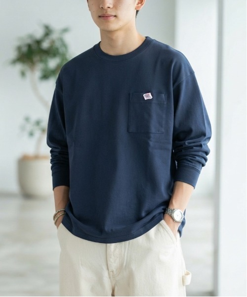 JEMORGAN(ジェーイーモーガン)の「【JEMORGAN / ジェーイーモーガン】鹿の子フリースポケット付きクルーネック長袖Tシャツ / ワンポイント刺繍 オーバーサイズ スウェットロンT/ユニセックス(スウェット・メンズ・ネイビー/オートミール/ブラック/オフホワイト・MEDIUM/LARGE/X-LARGE)」の17枚目の写真