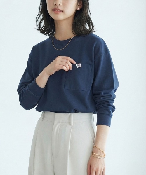 JEMORGAN(ジェーイーモーガン)の「【JEMORGAN / ジェーイーモーガン】鹿の子フリースポケット付きクルーネック長袖Tシャツ / ワンポイント刺繍 オーバーサイズ スウェットロンT/ユニセックス(スウェット・メンズ・ネイビー/オートミール/ブラック/オフホワイト・MEDIUM/LARGE/X-LARGE)」の20枚目の写真