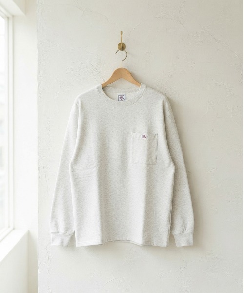 JEMORGAN(ジェーイーモーガン)の「【JEMORGAN / ジェーイーモーガン】鹿の子フリースポケット付きクルーネック長袖Tシャツ / ワンポイント刺繍 オーバーサイズ スウェットロンT/ユニセックス(スウェット・メンズ・ネイビー/オートミール/ブラック/オフホワイト・MEDIUM/LARGE/X-LARGE)」の10枚目の写真