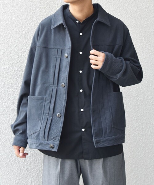 SHIPS any（シップス エニィ）の「SHIPS any:〈洗濯機可能〉SOLOTEX(R) コーデュロイ トラック ブルゾン(セットアップ対応)◇（ブルゾン・メンズ・ブラック/ホワイト/ブラウン/チャコールグレー・LARGE/MEDIUM/SMALL）」の5枚目の写真