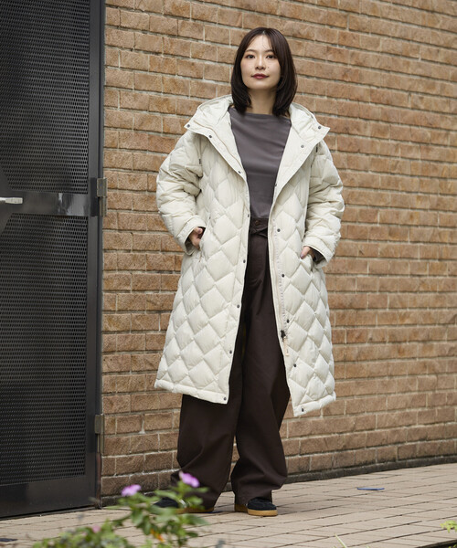 NANGA × FREAK'S STORE/ナンガ 別注 キルトフーディー/ロングダウン