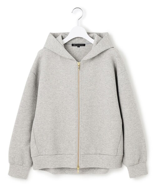 新品　23区コットンエアーダンポールコクーングレー パーカー セール】【洗える】コットンエアーダンボール コクーン フーディー