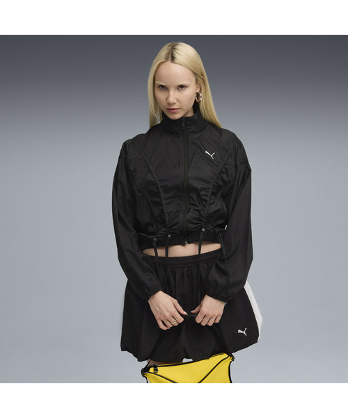 PUMA（プーマ）の「PUMA プーマ ウィメンズ デア トゥ オーバーサイズド ウーブン ジャケット（ブルゾン・レディース・ブラック/ライトカーキ・MEDIUM/LARGE/SMALL/X-LARGE）」の2枚目の写真