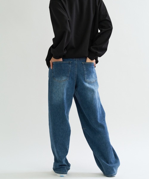 A.D.C.L.(エーディーシーエル)の「ストレッチ バレルシルエット デニムパンツ(デニムパンツ・レディース・ブルー/ネイビー・M/L)」の11枚目の写真