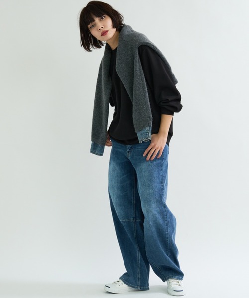 A.D.C.L.(エーディーシーエル)の「ストレッチ バレルシルエット デニムパンツ(デニムパンツ・レディース・ブルー/ネイビー・M/L)」の16枚目の写真
