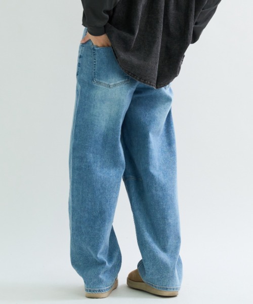A.D.C.L.(エーディーシーエル)の「ストレッチ バレルシルエット デニムパンツ(デニムパンツ・レディース・ブルー/ネイビー・M/L)」の3枚目の写真