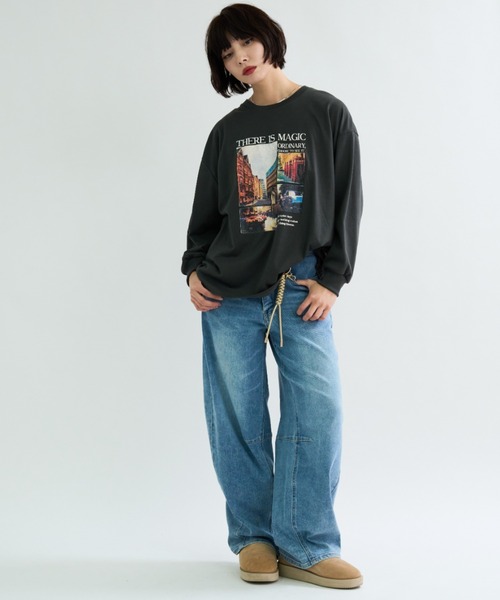 A.D.C.L.(エーディーシーエル)の「ストレッチ バレルシルエット デニムパンツ(デニムパンツ・レディース・ブルー/ネイビー・M/L)」の7枚目の写真