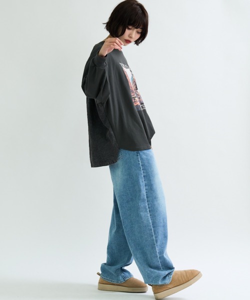 A.D.C.L.(エーディーシーエル)の「ストレッチ バレルシルエット デニムパンツ(デニムパンツ・レディース・ブルー/ネイビー・M/L)」の8枚目の写真