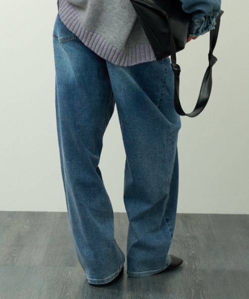 A.D.C.L.(エーディーシーエル)の「ストレッチ バレルシルエット デニムパンツ(デニムパンツ・レディース・ブルー/ネイビー・M/L)」の15枚目の写真