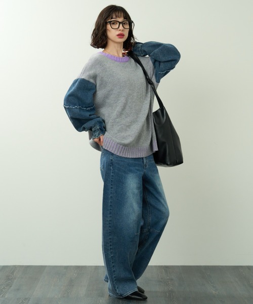 A.D.C.L.(エーディーシーエル)の「ストレッチ バレルシルエット デニムパンツ(デニムパンツ・レディース・ブルー/ネイビー・M/L)」の18枚目の写真