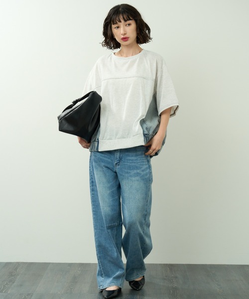 A.D.C.L.(エーディーシーエル)の「ストレッチ バレルシルエット デニムパンツ(デニムパンツ・レディース・ブルー/ネイビー・M/L)」の13枚目の写真