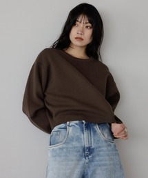 sweat like knit pullover / スウェットライクニットプルオーバー