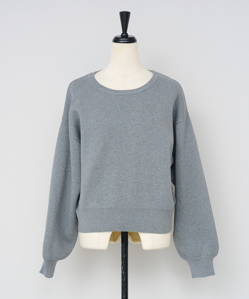 セール】sweat like knit pullover / スウェットライクニット