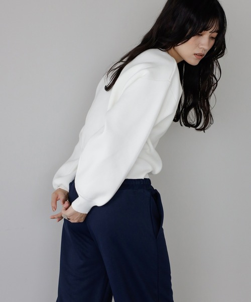 ENC（エンク）の「sweat like knit pullover / スウェットライクニットプルオーバー（ニット/セーター・レディース・ブラウン/グレー/オフホワイト・FREE）」の17枚目の写真