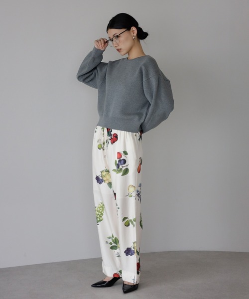 ENC（エンク）の「sweat like knit pullover / スウェットライクニットプルオーバー（ニット/セーター・レディース・ブラウン/グレー/オフホワイト・FREE）」の20枚目の写真