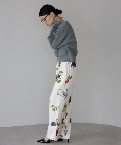 ENC（エンク）の「sweat like knit pullover / スウェットライクニットプルオーバー（ニット/セーター・レディース・ブラウン/グレー/オフホワイト・FREE）」の22枚目の写真