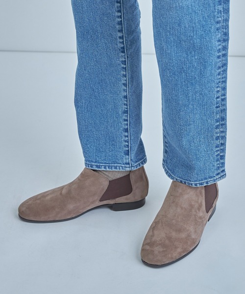 MEN'S BIGI(メンズビギ)の「山羊皮サイドゴアブーツ(ブーツ・メンズ・ベージュ/ブラック・01/03/02)」の8枚目の写真
