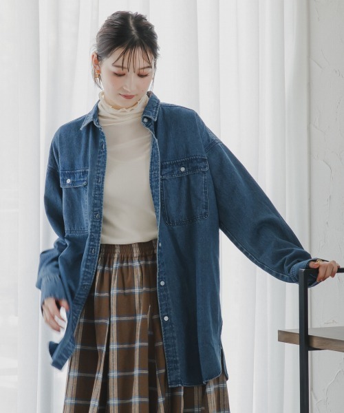 slattgir(スラットジール)の「高身長 シアーハイネックプルオーバー(トールサイズ)Essenave(Tシャツ/カットソー・レディース・ブラック/クリーム・TM/TL/TLL/T3L/T4L/T5L)」の13枚目の写真