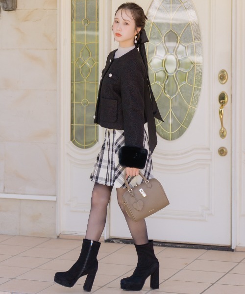 WILLSELECTION（ウィルセレクション）の「厚底ショートブーツ（ブーツ・レディース・ベージュ/モカ/ブラック/ブラック系その他・SMALL/MEDIUM/LARGE）」の5枚目の写真