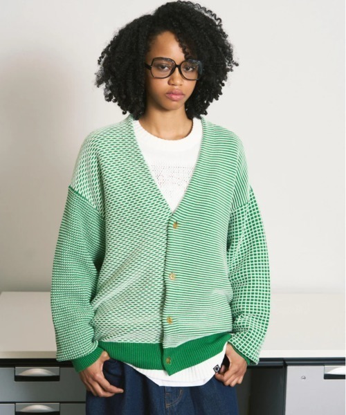 PHINGERIN(フィンガリン)の「MULTI KNIT CARDIGAN(カーディガン/ボレロ・メンズ・ブルー/グリーン/ブラック・L)」の10枚目の写真