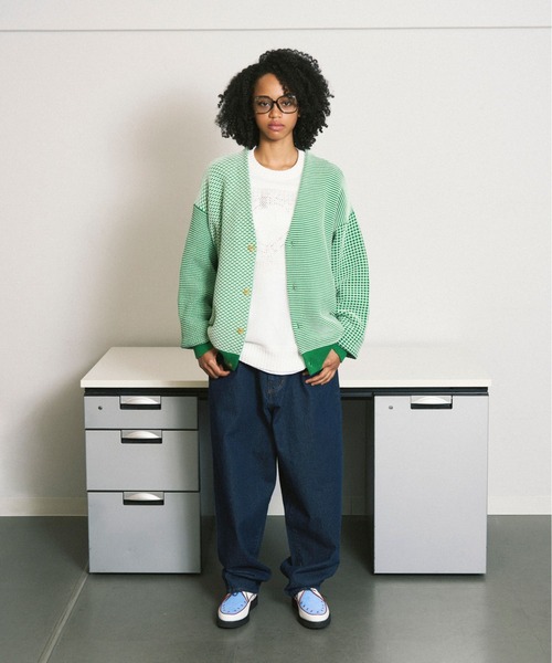 PHINGERIN(フィンガリン)の「MULTI KNIT CARDIGAN(カーディガン/ボレロ・メンズ・ブルー/グリーン/ブラック・L)」の8枚目の写真