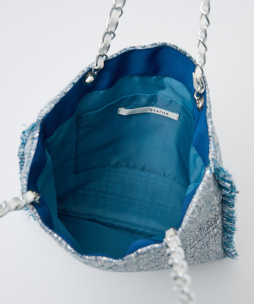 qualite（カリテ）の「【A４サイズ収納可能】ハクツイードバック（トートバッグ・レディース・シルバー・フリー）」の6枚目の写真