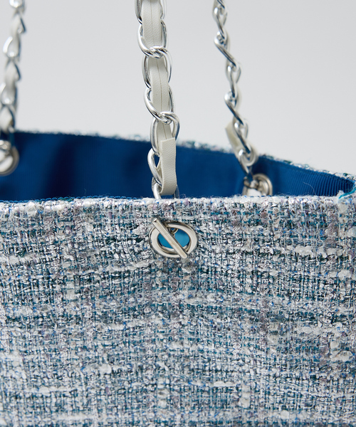 qualite（カリテ）の「【A４サイズ収納可能】ハクツイードバック（トートバッグ・レディース・シルバー・フリー）」の8枚目の写真