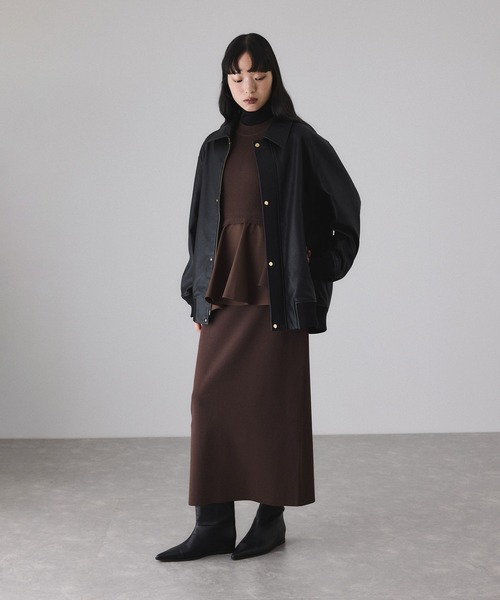 シンセティックレザーフライトジャケット（ブルゾン）｜ADAM ET ROPE