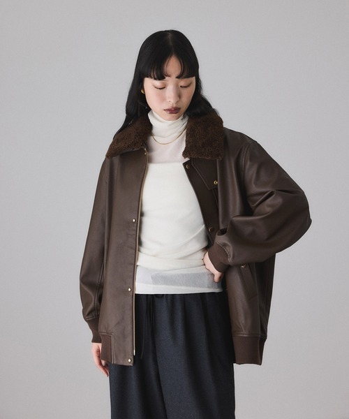 アダムエロペ シンセティックレザーブルゾン adametrope ADAM ET ROPE' ブルゾン アウター シンセティックレザーブルゾン